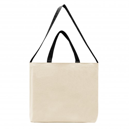 USA Made Natural/Black Deluxe Natural Canvas Shoulder Strap Gusset