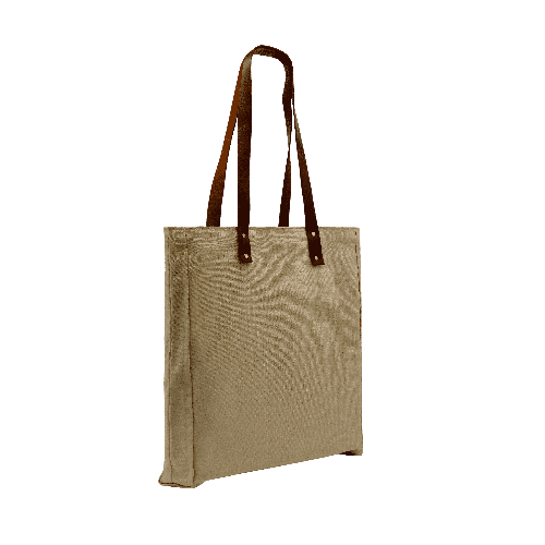 USA Made Natural Leather Handle Zip Top Natural Canvas Gusset USA Made Natural Leather Handle Zip Top Natural Canvas Gusset