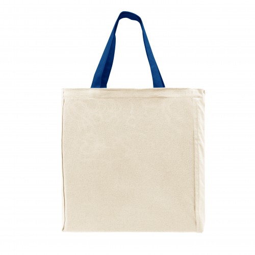 USA Made Natural/Royal Zipper Pocket Natural Canvas T Bottom
