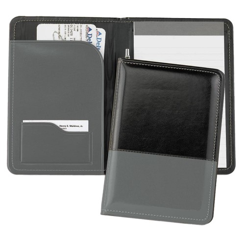Duplex Junior Folder-Faux Leather Vinyl-Black / Grey Duplex Junior Folder-Faux Leather Vinyl-Black / Grey