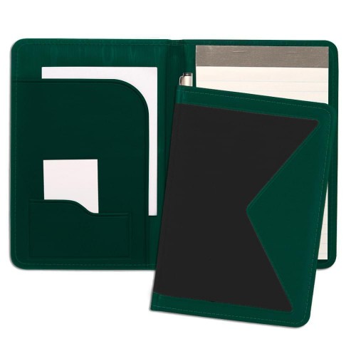 Edge Junior Folder-600 Denier Nylon and Faux Leather Vinyl-Black / Hunter Green