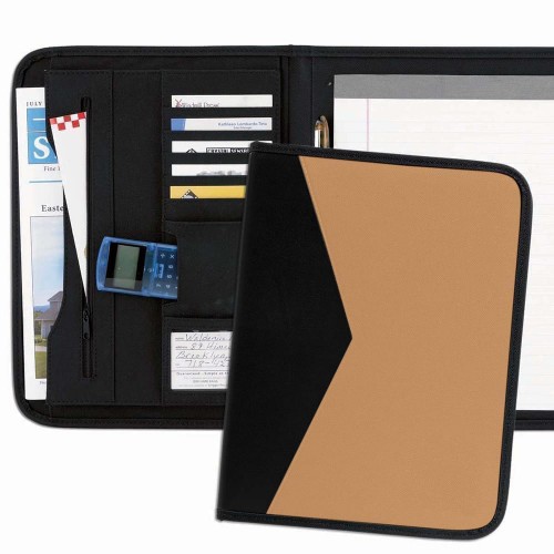 Tribeca 2-Tone Letter Folder-Matte-Black / Tan Tribeca 2-Tone Letter Folder-Matte-Black / Tan