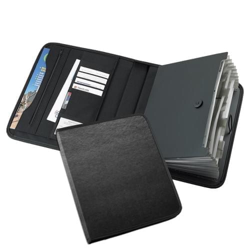 Tribeca Accordion Letter Portfolio-Matte-Black