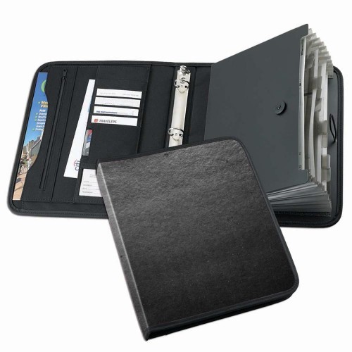 Tribeca Accordion Ring Binder-Polished-Black