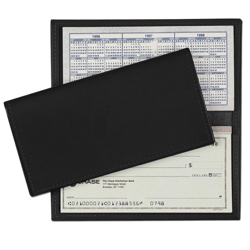 Checkbook Cover-Polished-Black
