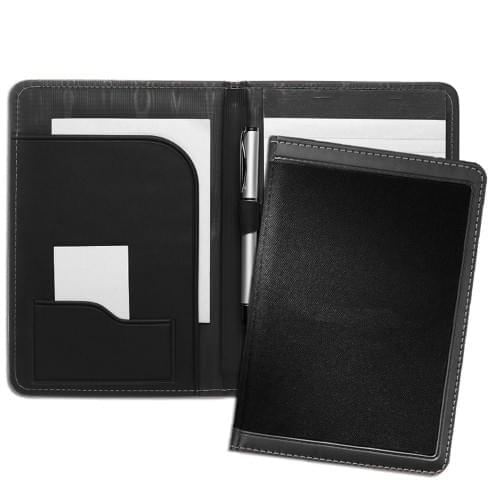 Edge Embroidered Junior Folder-Matte-Black / Black