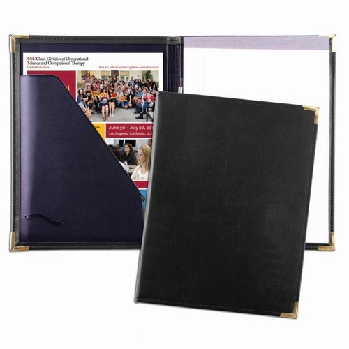 Stitched Letter Folder-Polished-Black
