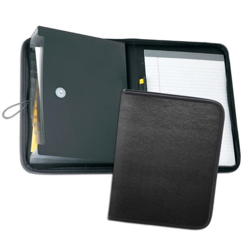 Accordion Letter Folder-600 Denier Nylon or Faux Leather Vinyl-Black