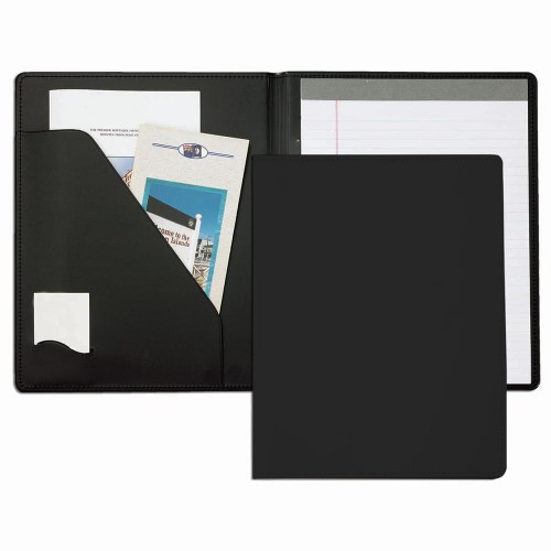 Superior Letter Folder-Faux Leather Vinyl-Black