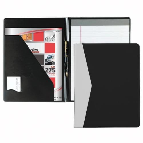 Accent Sealed Letter Folder-Film Vinyl-Black / White
