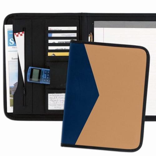Tribeca 2-Tone Letter Folder-Matte-Navy / Tan