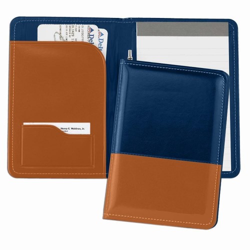 Duplex Junior Folder-Matte-Navy / Tan