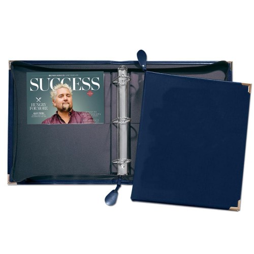 Zippered 1.5" D Ring Binder-Matte-Navy Zippered 1.5" D Ring Binder-Matte-Navy