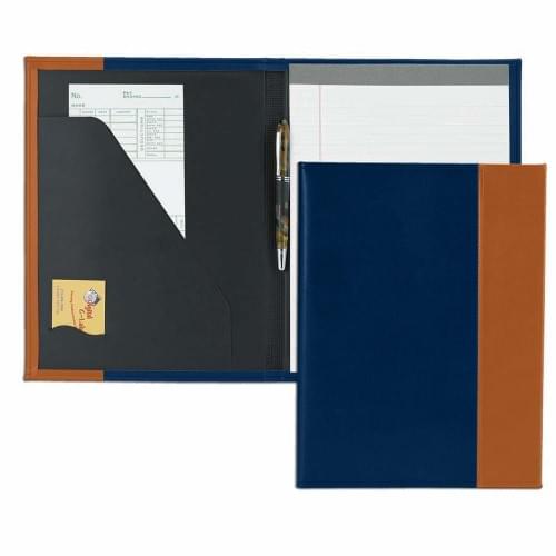 Manhattan Letter Folder-Matte-Navy / Tan