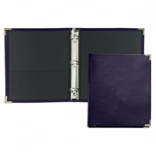 1.5" Stitched Ring Binder-Polished-Navy