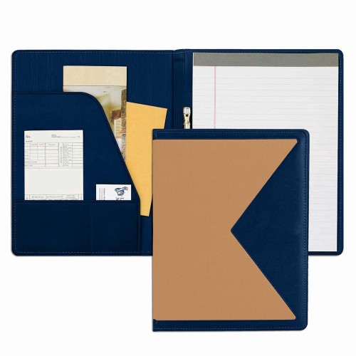 Edge Letter Folder-Matte-Navy / Tan Edge Letter Folder-Matte-Navy / Tan