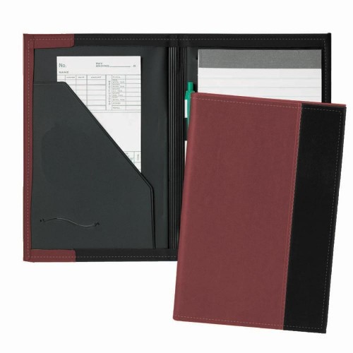 Manhattan Junior Folder-Faux Leather Vinyl-Burgundy / Black Manhattan Junior Folder-Faux Leather Vinyl-Burgundy / Black