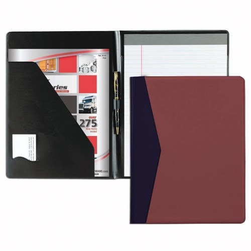 Accent Sealed Letter Folder-Film Vinyl-Burgundy / Navy