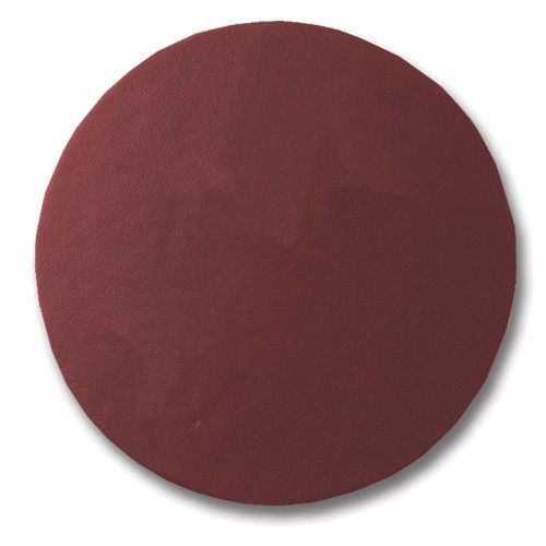 Round Leather Coaster-Burgundy