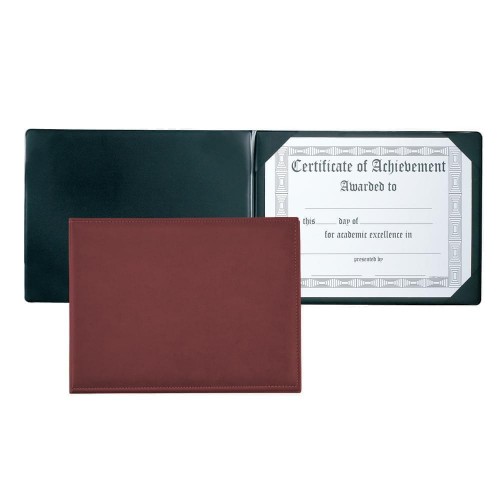 Stitched Certificate Holder-Burgundy