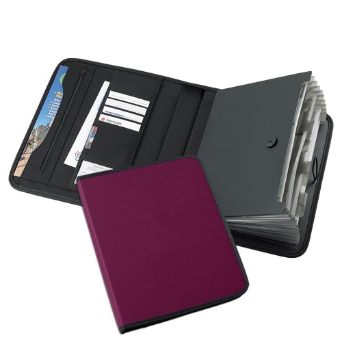 Tribeca-Accordion Portfolio-Nylon-Burgundy