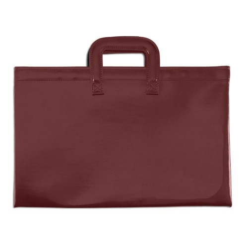 Briefcase With Luggage Handles-Matte-Burgundy Briefcase With Luggage Handles-Matte-Burgundy