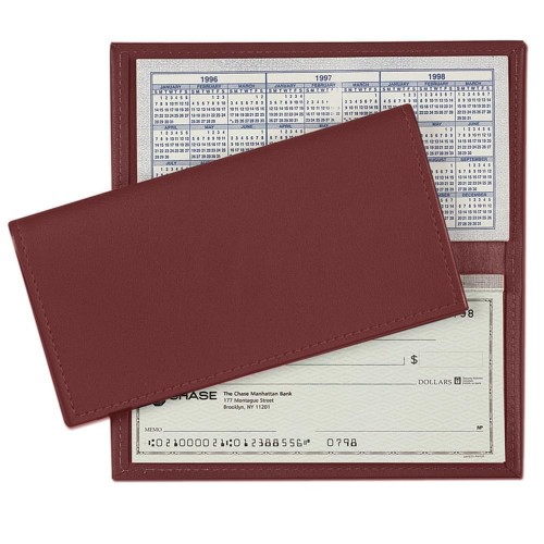 Checkbook Cover-Polished-Burgundy