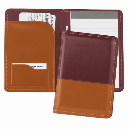 Duplex Junior Folder-Matte-Burgundy / Tan