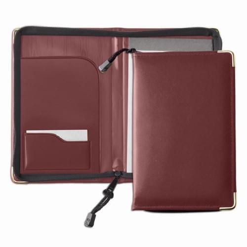 Prestige Junior Zipper Folder-Matte-Burgundy
