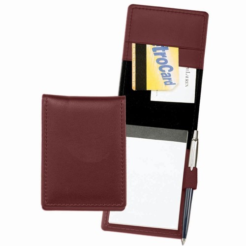 Grainedge Memo Pad-Polished-Burgundy