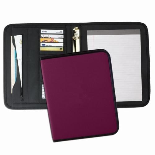 Tribeca 1" Ring Binder-Nylon-Burgundy