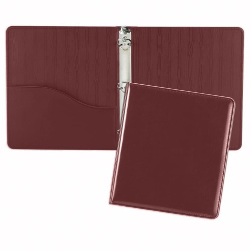 1" Lethredge Moire Ring Binder-Polished-Burgundy