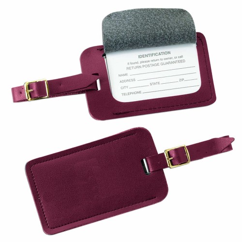 Luggage Tag-Polished-Burgundy Luggage Tag-Polished-Burgundy