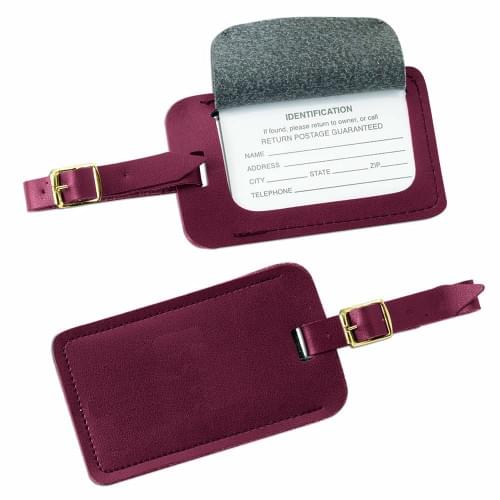 Luggage Tag-Matte-Burgundy