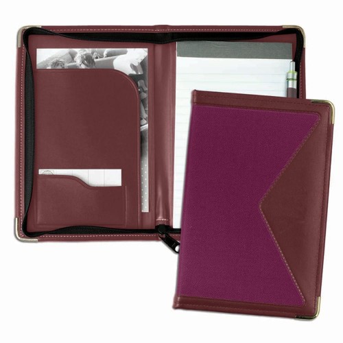 Edge Junior Zipper Folder-Matte-Burgundy / Burgundy