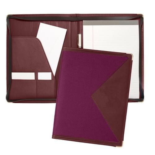 Edge Letter Zipper Folder-Matte-Burgundy / Burgundy