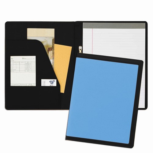 Edge Embroidered Letter Folder-600 Denier Nylon and Faux Leather Vinyl-Columbia / Black