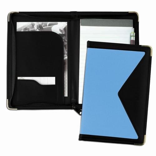 Edge Junior Zipper Folder-600 Denier Nylon and Faux Leather Vinyl-Columbia / Black