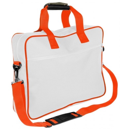 USA Made Nylon Poly Notebook Sleeves, White-Orange, CPKVA59P30