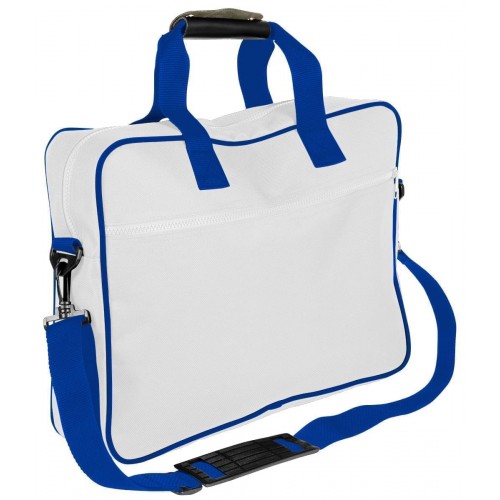 USA Made Nylon Poly Notebook Sleeves, White-Royal Blue, CPKVA59P33