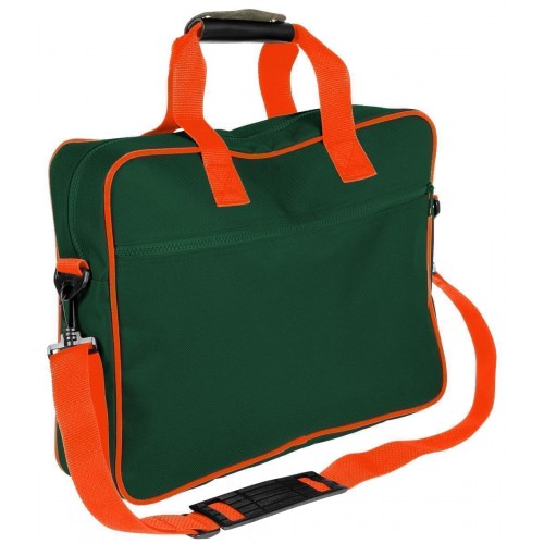 USA Made Nylon Poly Notebook Sleeves, Hunter Green-Orange, CPKVA59PS0