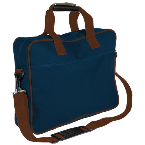 USA Made Nylon Poly Notebook Sleeves, Navy-Brown, CPKVA59PWS