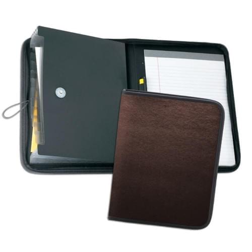 Accordion Letter Folder-600 Denier Nylon or Faux Leather Vinyl-Dark Brown