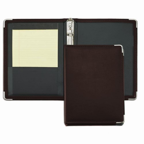 Noble Junior 3/4" Ring Binder-Faux Leather Vinyl-Dark Brown Noble Junior 3/4" Ring Binder-Faux Leather Vinyl-Dark Brown