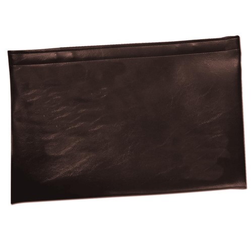 Stitched Briefcase-Faux Leather Vinyl-Dark Brown Stitched Briefcase-Faux Leather Vinyl-Dark Brown