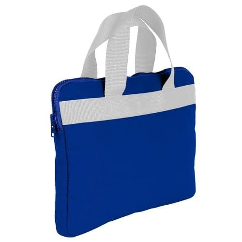 USA Made Nylon Poly Business Cases, Royal Blue-White, DJAV319P04