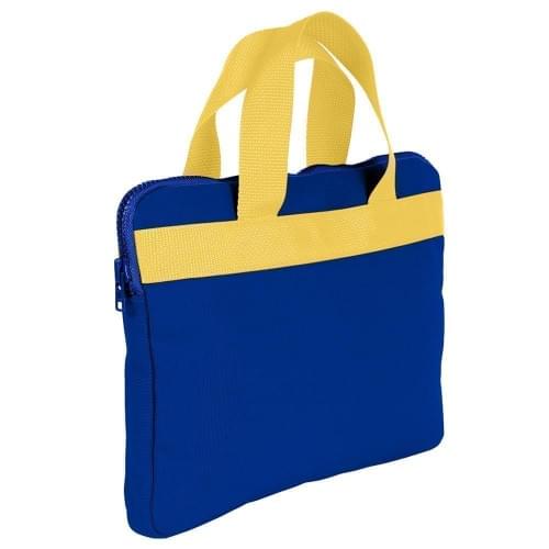 USA Made Nylon Poly Business Cases, Royal Blue-Gold, DJAV319P05