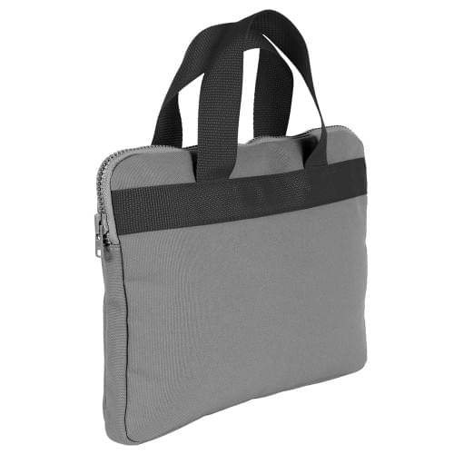 USA Made Nylon Poly Business Cases, Grey-Black, DJAV319P1R