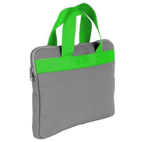 USA Made Nylon Poly Business Cases, Grey-Lime, DJAV319P1Y