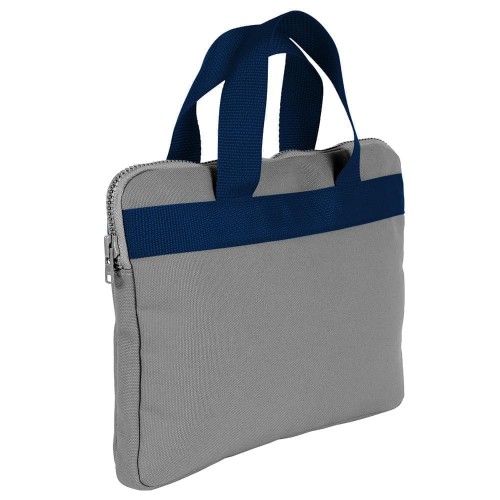 USA Made Nylon Poly Business Cases, Grey-Navy, DJAV319P1Z